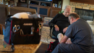 Synergy CPO helping amputee patient in their home Synergy CPO helping amputee patient in their home
